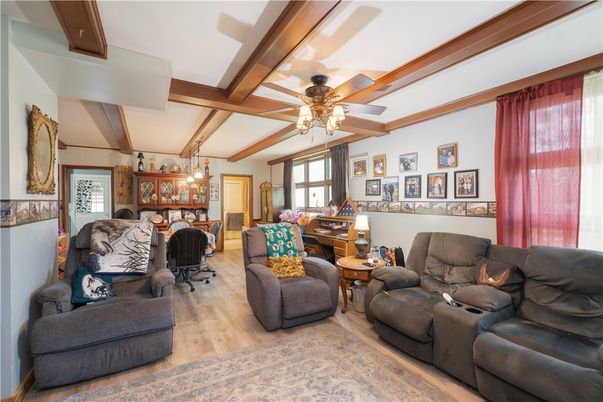 Chandelier, Dining room, Interior, Living room, Wooden Beams, Wood Texture Flooring
