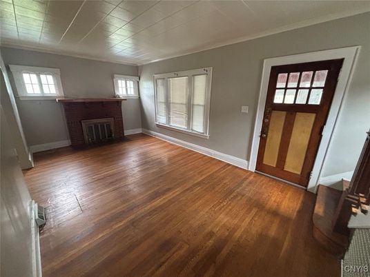 Empty room, Fireplace, Interior, Wood Texture Flooring