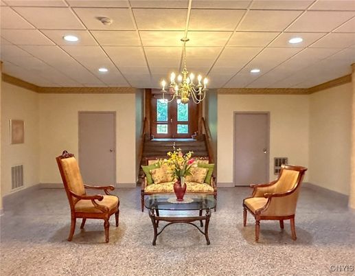 Chandelier, Interior, Recessed Lighting