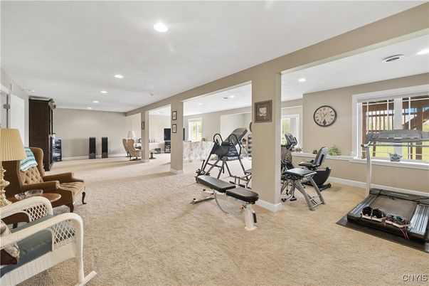 Fitness Equipment, Gym, Interior, Recessed Lighting