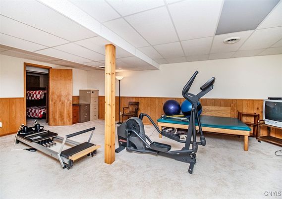 Fitness Equipment, Interior, Wooden Walls