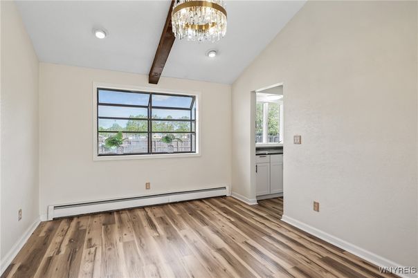 Chandelier, Empty room, Interior, Wood Texture Flooring