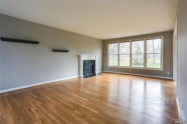 Empty room, Fireplace, Interior, Wood Texture Flooring