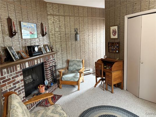 Fireplace, Home Office, Interior, Living room, Stone Walls