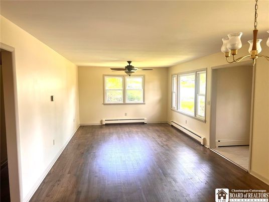 Chandelier, Empty room, Interior, Wood Texture Flooring