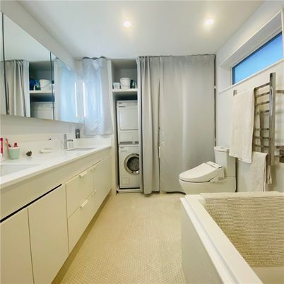 Bathroom, Interior, Recessed Lighting, Washer