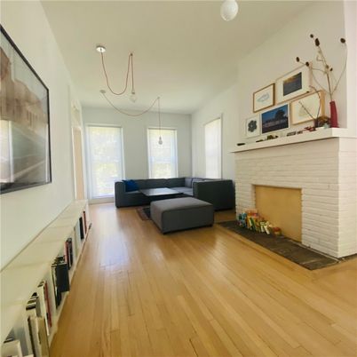 Fireplace, Interior, Living room, Pendant Lights, Wood Texture Flooring