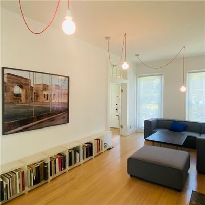 Interior, Living room, Pendant Lights, Wood Texture Flooring