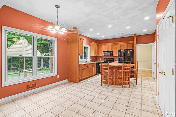 Interior, Kitchen, Pendant Lights, Recessed Lighting, Stainless Steel Appliances
