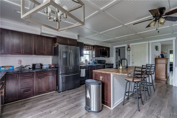 Interior, Kitchen, Wood Texture Flooring
