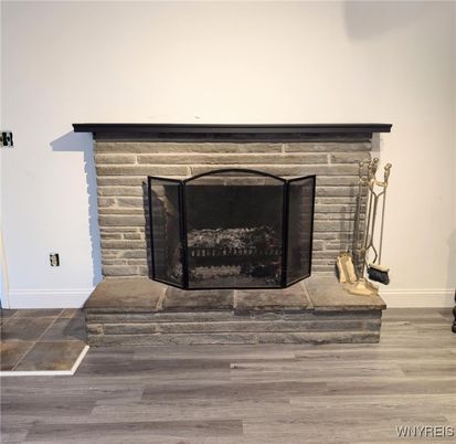 Fireplace, Interior, Wood Texture Flooring