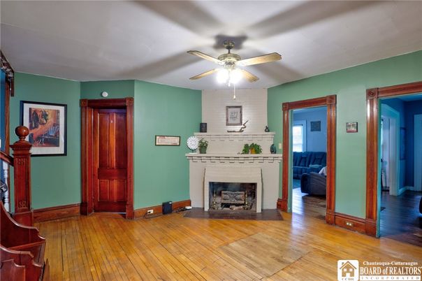 Fireplace, Interior, Wood Texture Flooring