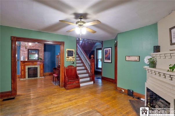 Fireplace, Interior, Wood Texture Flooring