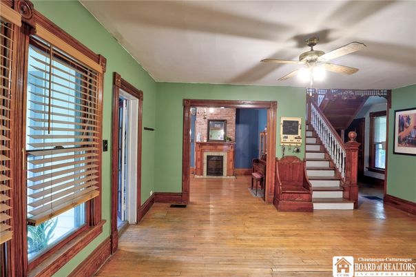 Fireplace, Interior, Wood Texture Flooring