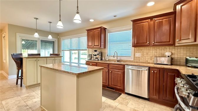 Interior, Kitchen, Pendant Lights, Recessed Lighting, Stainless Steel Appliances