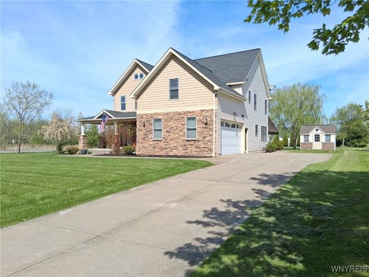 Attached, Exterior, Facade, Brick Facade, Farmhouse