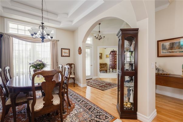 Chandelier, Dining room, Interior, Wood Texture Flooring