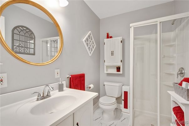 Bathroom, Glass Shower, Interior, Marble