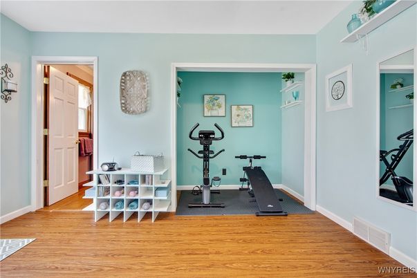 Fitness Equipment, Interior, Wood Texture Flooring