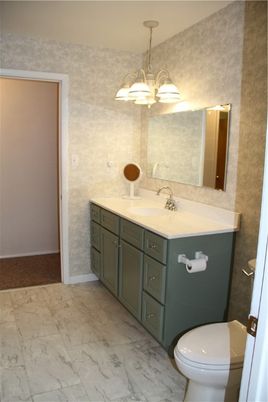 Bathroom, Dual Sink Vanities, Interior, Marble, Pendant Lights