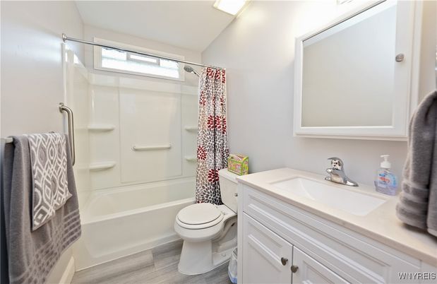 Bathroom, Glass Shower, Interior, Wood Texture Flooring