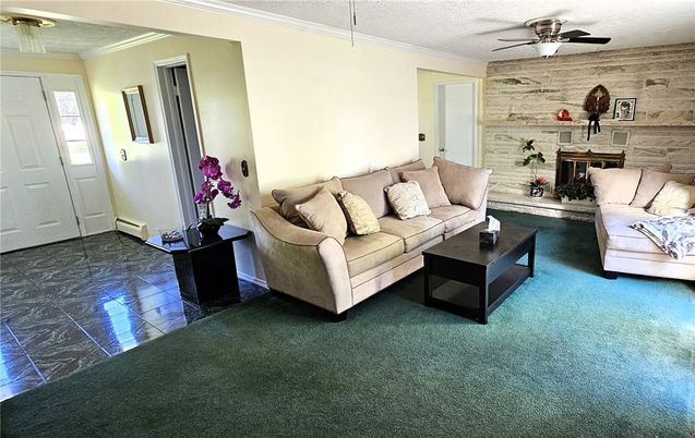 Fireplace, Interior, Living room, Stone Walls