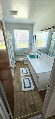 Bathroom, Interior, Wood Texture Flooring