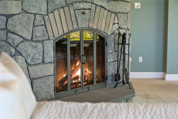 Fireplace, Interior, Stone Walls