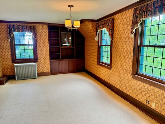 Chandelier, Empty room, Interior