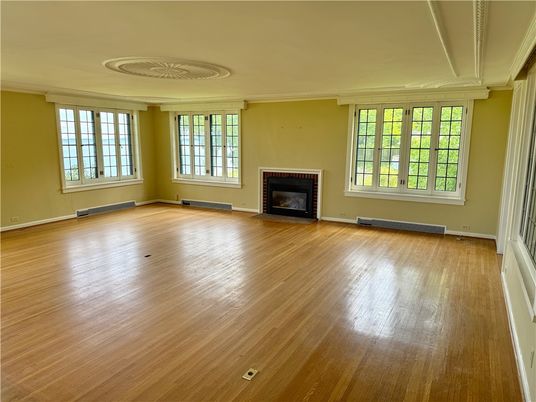 Empty room, Fireplace, Interior, Wood Texture Flooring