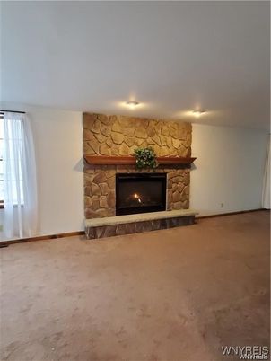 Empty room, Fireplace, Interior, Stone Walls