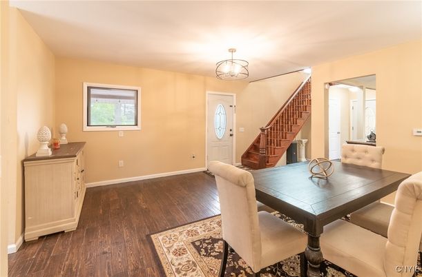 Dining room, Interior, Wood Texture Flooring