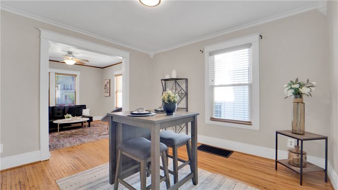Dining room, Interior, Wood Texture Flooring