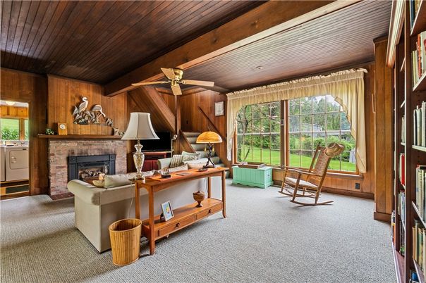 Fireplace, Interior, Living room, Wooden Beams, Wooden Ceilings, Wooden Walls