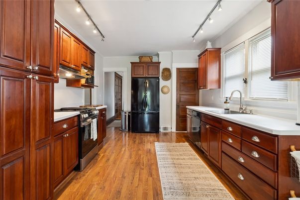 Interior, Kitchen, Wood Texture Flooring