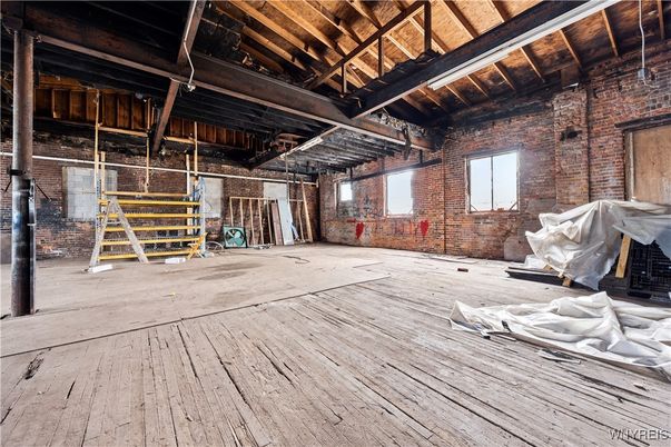 Empty room, Interior, Stone Walls, Wooden Beams, Wooden Ceilings, Wood Texture Flooring