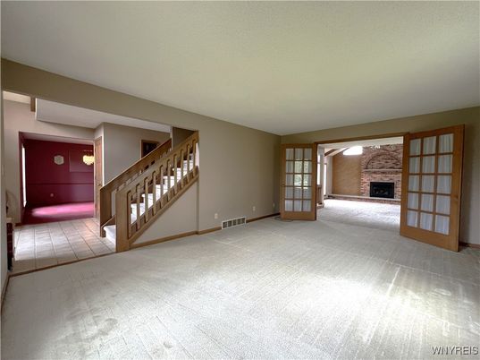 Empty room, Fireplace, Interior