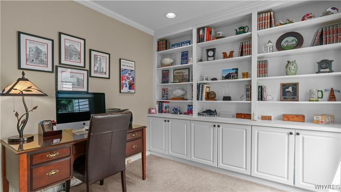 Home Office, Interior, Recessed Lighting