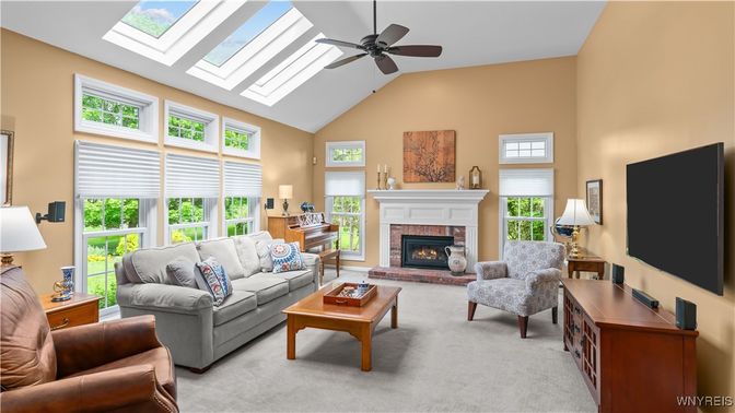 Fireplace, Interior, Living room, Piano