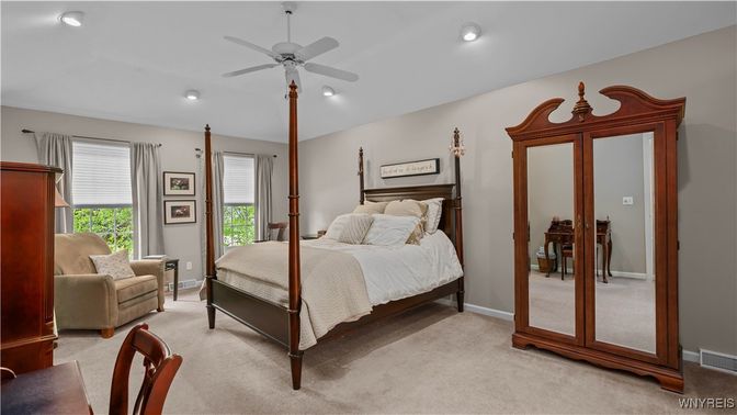Bedroom, Interior, Recessed Lighting