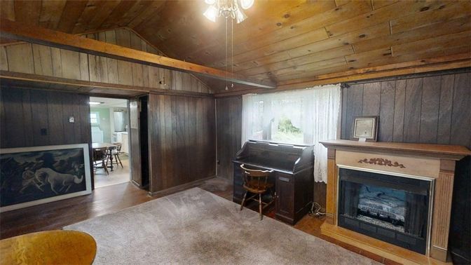 Fireplace, Interior, Piano, Wooden Beams, Wooden Ceilings, Wood Texture Flooring, Wooden Walls