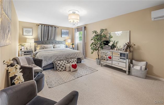 Bedroom, Chandelier, Interior