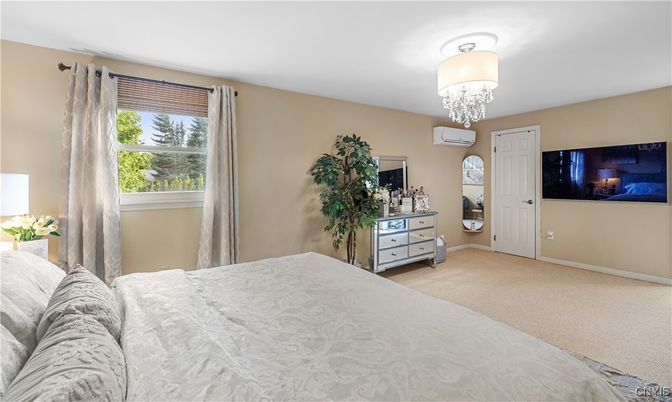 Bedroom, Chandelier, Interior