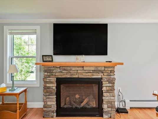 Fireplace, Interior, Wood Texture Flooring