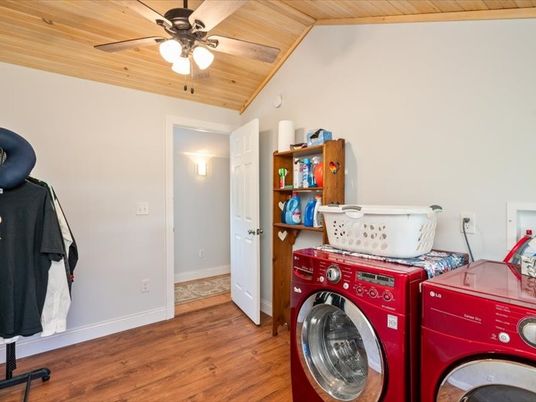 Interior, Washer, Wooden Ceilings, Wood Texture Flooring