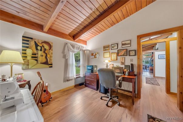 Home Office, Interior, Wooden Beams, Wooden Ceilings, Wood Texture Flooring