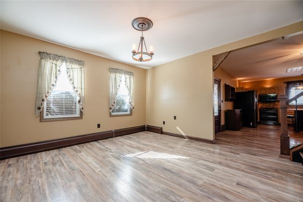 Chandelier, Empty room, Interior, Wood Texture Flooring