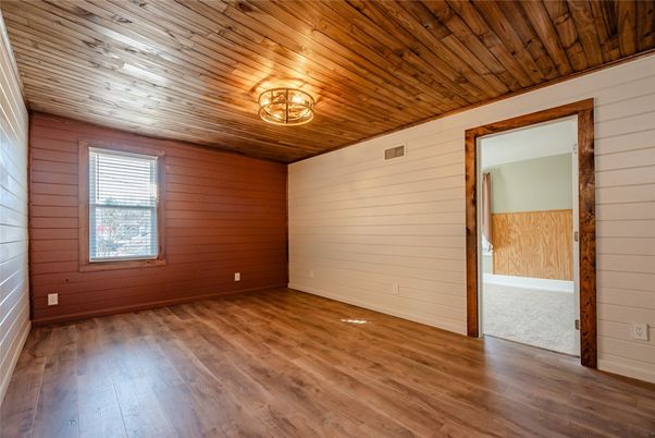 Empty room, Interior, Wooden Ceilings, Wood Texture Flooring, Wooden Walls