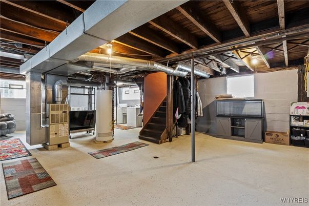 Interior, Stone Walls, Wooden Beams