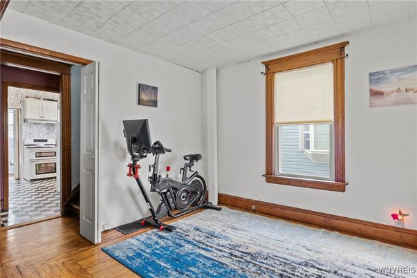 Fitness Equipment, Interior, Wood Texture Flooring